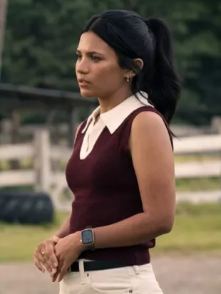 Walter Boys S03 Nikki Rodriguez Maroon Polo Top