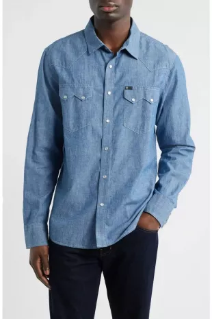Jeans Brynner Western Denim Snap-Up Shirt