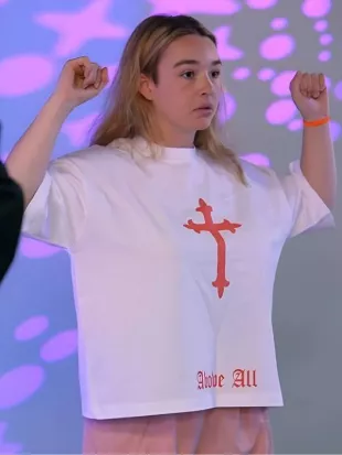 Baylen Out Loud S03 Baylen Dupree “Above All” White Shirt
