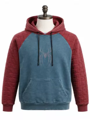 Spider-Man 2026 Quilted Sleeve Raglan Hoodie
