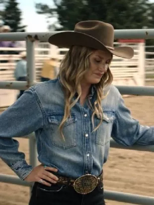 Natalie Sharp My Life With The Walter Boys S03 Denim Shirt