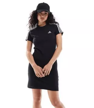 3-Stripes Fitted Jersey T-Shirt Dress