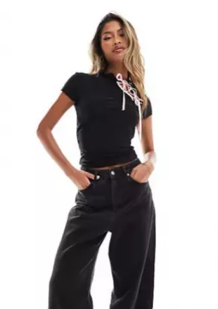 Asymmetric Mandarin Collar Top