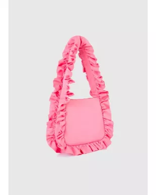 Ted Lasso S04 Juno Temple Pink Ruffle Strap Bag