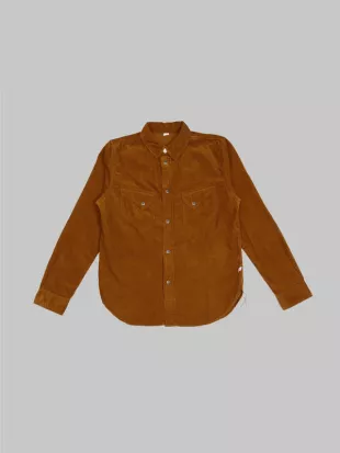 Woven Corduroy Curved Pocket Shirt