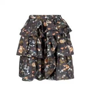 Alyssa Floral Print Ruffle Skirt