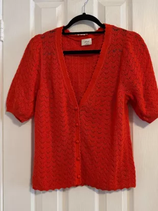 Fika Cardigan in Poppy Red