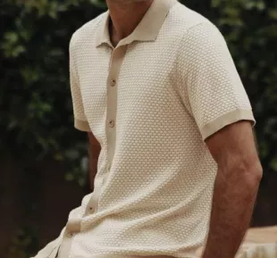 Robles Knit Jacquard Button Up