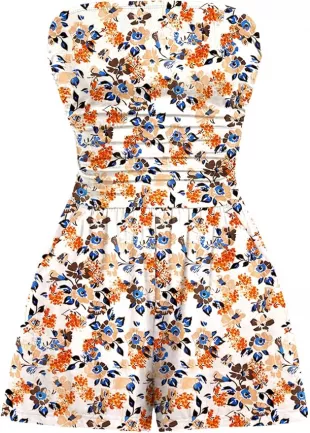 Summer Casual Strapless Romper Sleeveless
