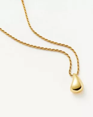 Savi Sculptural Droplet Pendant Necklace