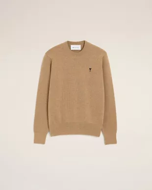 Brown Crewneck Wool Sweater