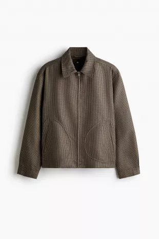 Patterned Blouson Jacket