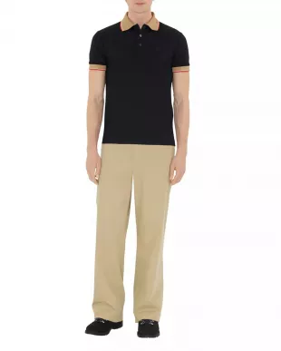 Logo Collar Cotton Polo Shirt