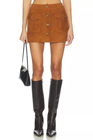 Suede Mini Skirt