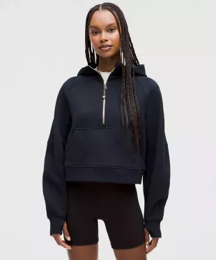 Scuba Oversized Funnel-Neck Half Zip Sweatshirt