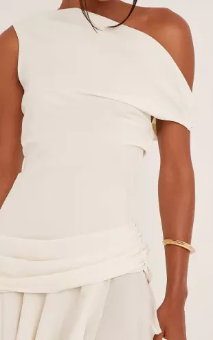 Asymmetric Layered Flippy Hem Mini Dress