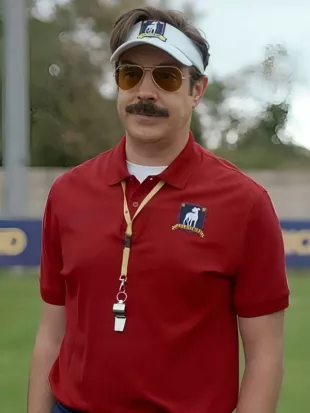 Ted Lasso S04 Jason Sudeikis Red Polo