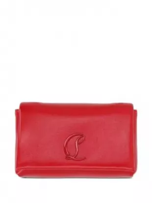 Logo Calfskin Shoulder Bag