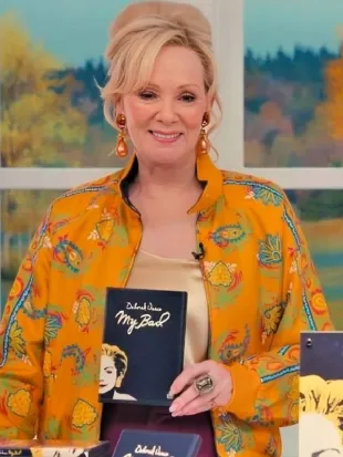 Hacks S02 Jean Smart Orange Floral Print Jacket