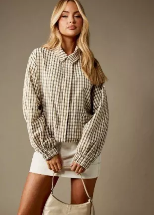 Check Pattern Bomber Jacket