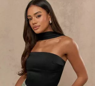 Strapless Corset Crop Top