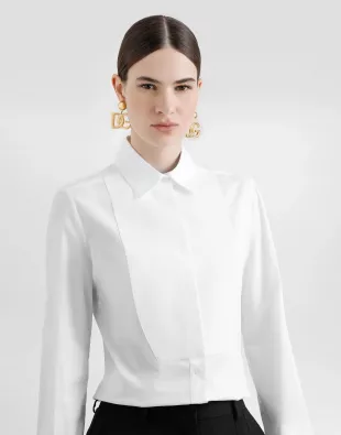 Stretch Poplin Tuxedo Shirt