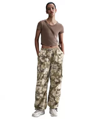 Mid-Rise Oversized Camo Cargo Pants