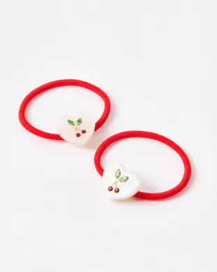 Stella Heart Cherry Hair Bands Set of Two