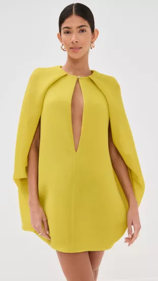 The Juniper Deep V Cape Mini Dress
