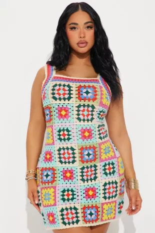 Salini Crochet Mini Dress