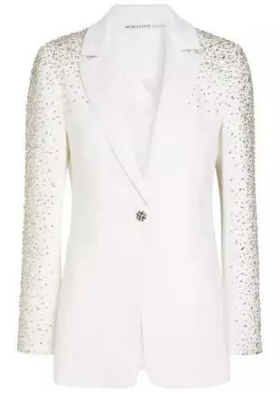 Breann Crystal-embellished Crepe Blazer