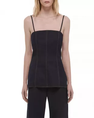 Minimal Slip Top in Navy