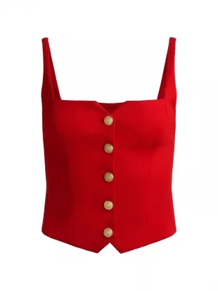 Kelcey Button Front Top