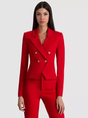 Sable Double Breasted Cropped Blazer