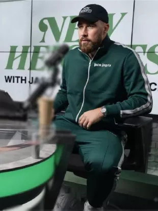 New Heights Travis Kelce Green “Palm Angels” Tracksuit