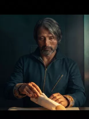 Dust Bunny Mads Mikkelsen Blue Jacket
