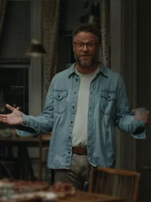 The Invite 2026 Seth Rogen Blue Jacket