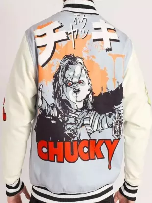 Halloween Chucky Wanna Play Varsity Jacket
