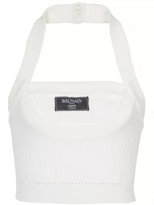 Ribbed Halterneck Top