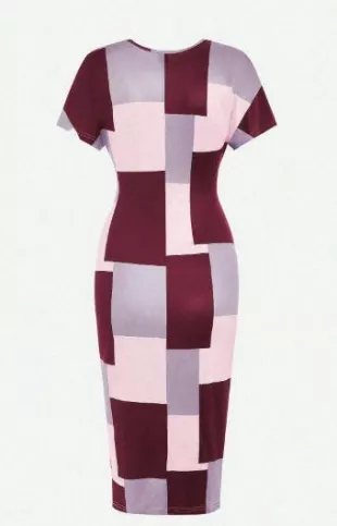V-Neck Short Sleeve Dress