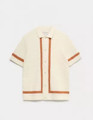 Pure Cotton Tipped Knitted Polo Shirt
