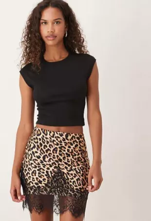 Satin Mini Skirt