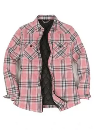 Zip Up Flannel Shirt Jacket