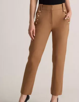 Ultra-Stretch Ponte Straight Leg Mariner Pants