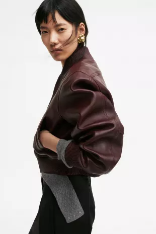 Leather Bomber Jacket