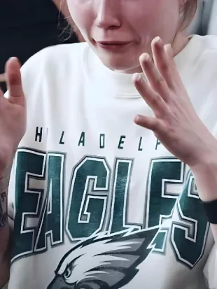 Project Runway S22 Bobby Philadelphia Eagles Graphic Sweatshirt