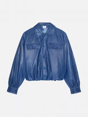 The Leather Bubble Jacket