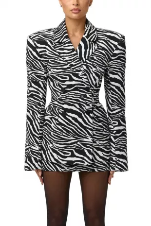 Jacquard Double Breasted Blazer