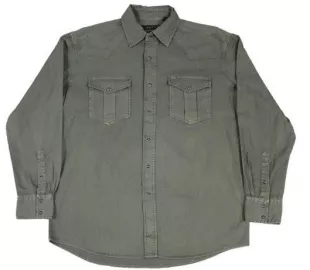 Pigment Long Sleeve Snap Shirt