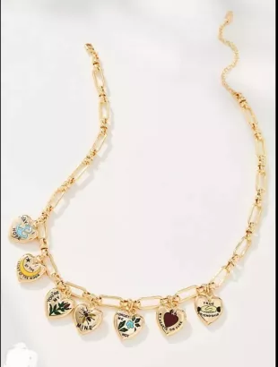 Heart Charm Link Necklace